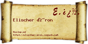 Elischer Áron névjegykártya